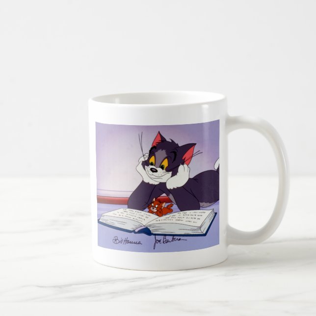 Mug Tom Et Jerry Lecture Livre Autographié (Droite)