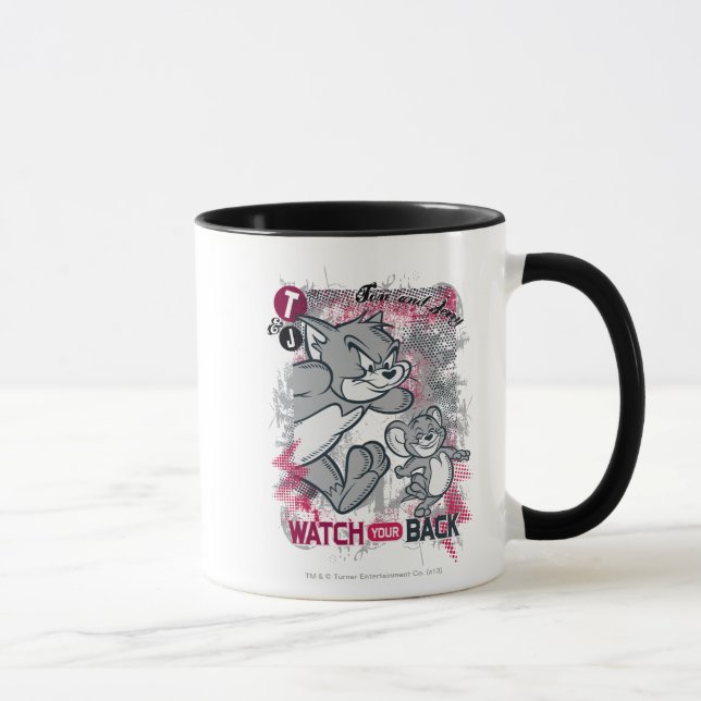 Mug Tom et Jerry Regardez votre dos (Droite)