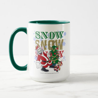 Mug Tom et Jerry Santas By The Tree