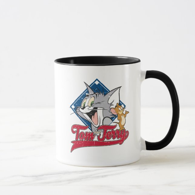 Mug Tom Et Jerry | Tom Et Jerry Sur Diamant De Basebal (Droite)
