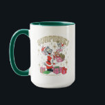 Mug Tom, Jerry, and Nibbles Holiday Surprise<br><div class="desc">Check out Tom dressed as Santa holding a gift containing Jerry that is dressed as Santa holding a gift containing Nibbles! Surprise!</div>