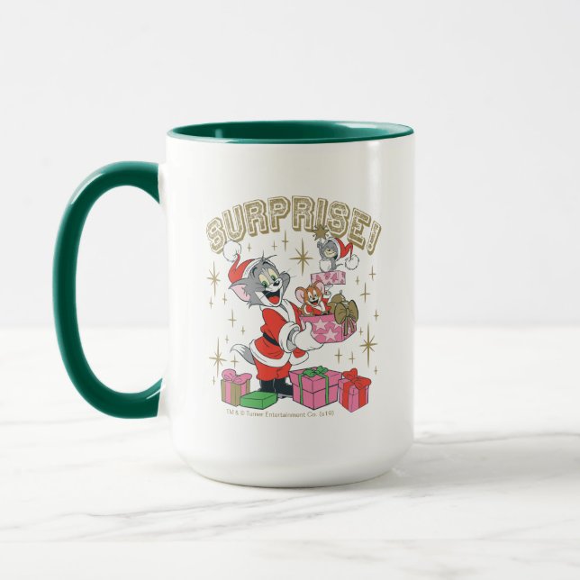 Mug Tom, Jerry, and Nibbles Holiday Surprise (Gauche)