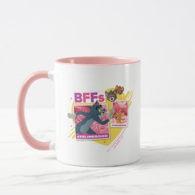 Mug Tom & Jerry BFFs Photo Emoji Collage (Gauche)