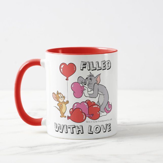Mug Tom & Jerry Inflate Valentine Heart Ballons (Gauche)