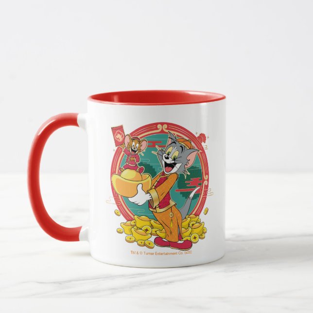 Mug Tom & Jerry New Years Red Envelope (Gauche)
