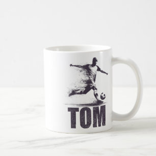 Mug Tom Soccer Garçons Personnalisé Prénom Tom