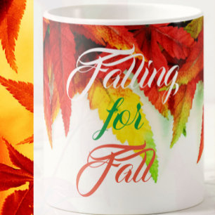 Mug Tombant pour la typographie des feuilles d'érable