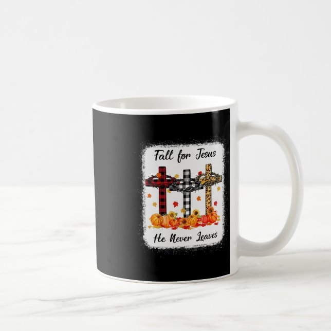 Mug Tomber Pour Jésus Il N'A Jamais Feuille Thanksgivi (Droite)