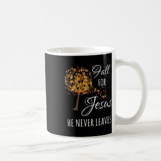 Mug Tomber Pour Jésus Il N'A Jamais Foi Feuille Automn
