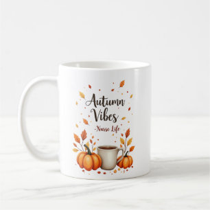 Mug Tonalités Automnales Personnalisées Vie d'Infirmiè