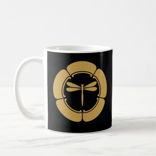 Mug Tonbo Gold oki avec Kanji (Gauche)