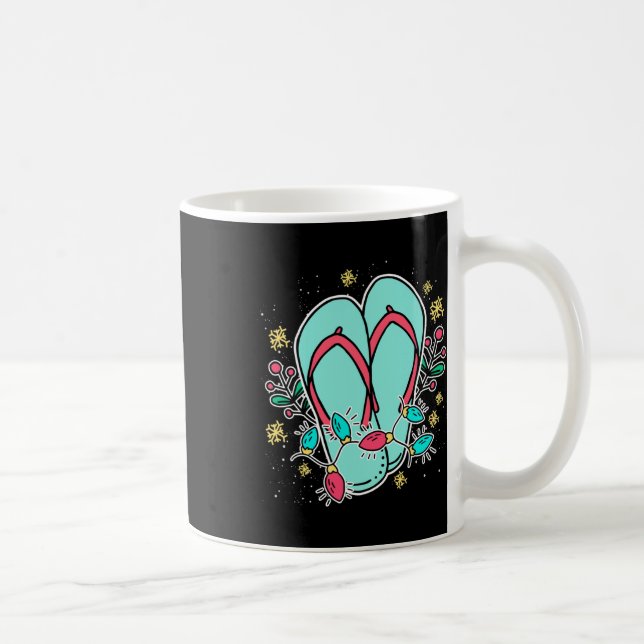 Mug Tongs de Noël Hawaïen Été Noël En  (Droite)