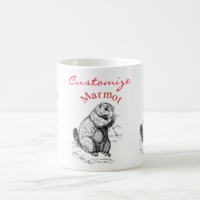 Mug Tonnerre_Cove d'animal de marmotte cuite (Centre)