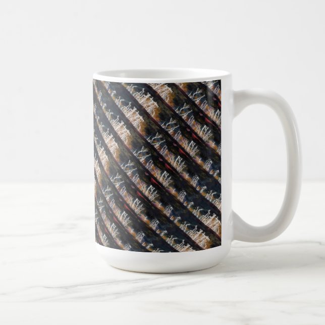 Mug "Tonnerre silencieux 2 carreaux" Conception abstra (Droite)