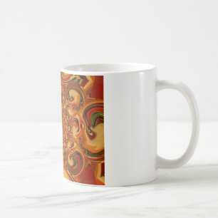 Mug Tons Abstraits orange, marron et vert