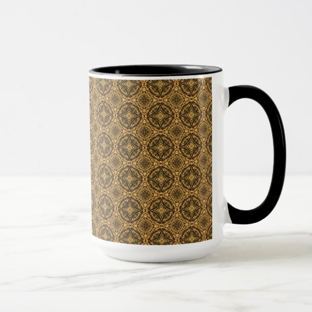 Mug Tons de la boue Motif Brown carrelée (Droite)