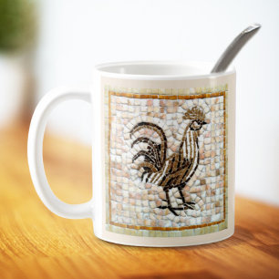 Mug Tons de la mosaïque Brown et noire de l'art du pou