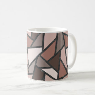 Mug Tons de motif en vitrail marron