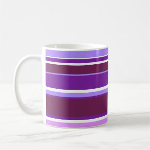 Mug Tons de rayures violettes
