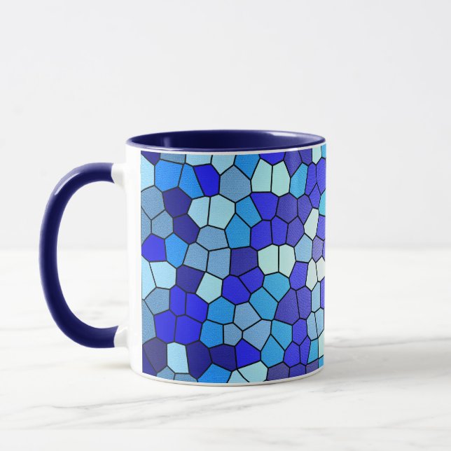 Mug Tons de verre de couleur bleue par Shirley Taylor (Gauche)