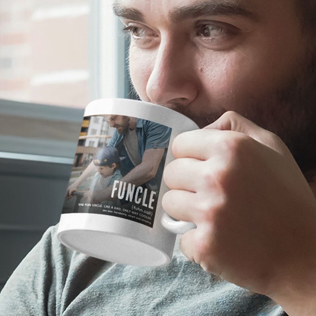 Mug Tonton FUNCLE 2 Photo Drôle Mignon Noël (Créateur téléchargé)