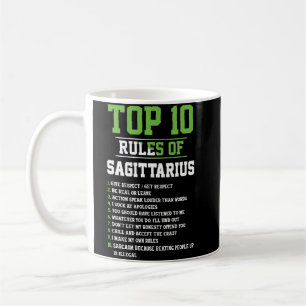 Mug Top 10 Règles De Sagittarius Anniversaire Horoscop