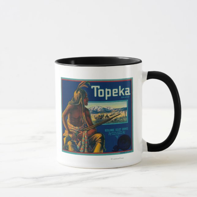 Mug Topeka Marque Citrus Étiquette (Droite)