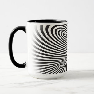 Mug Tore rayé. Illusion optique de mouvement sans fin