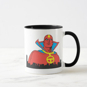 Mug Tornade rouge derrière le paysage urbain