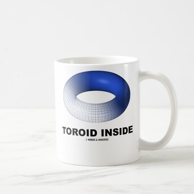 Mug Toroïde à l'intérieur (Torus bleu) (Droite)