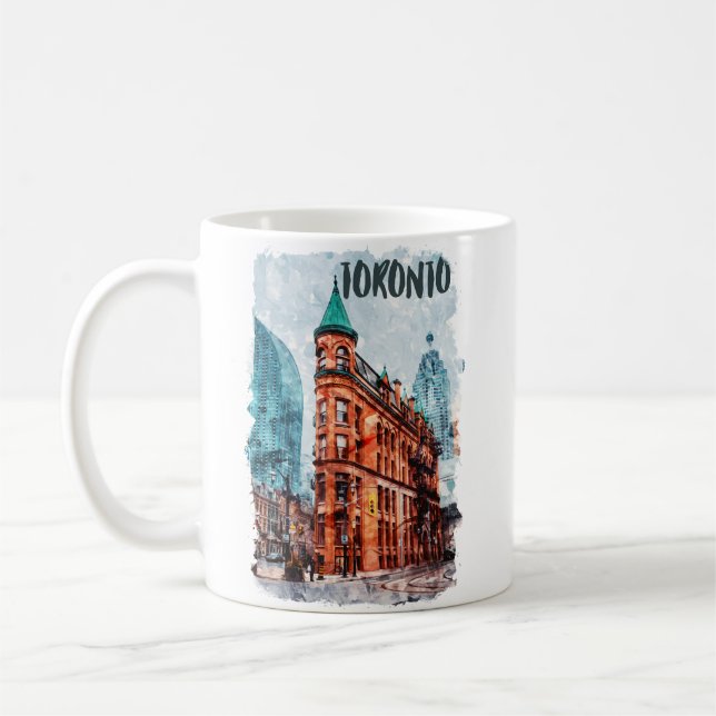 Mug Toronto Ontario Canada Aquarelle de voyage (Gauche)