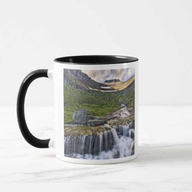 Mug Torrent en cascade, Parc national de Glacier, (Gauche)