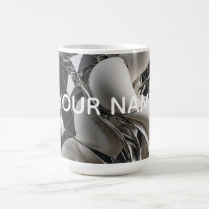 Mug Torsion Chrome Vertical - Abstrait 3D Premium