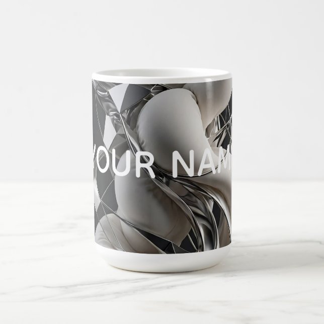 Mug Torsion Chrome Vertical - Abstrait 3D Premium (Centre)
