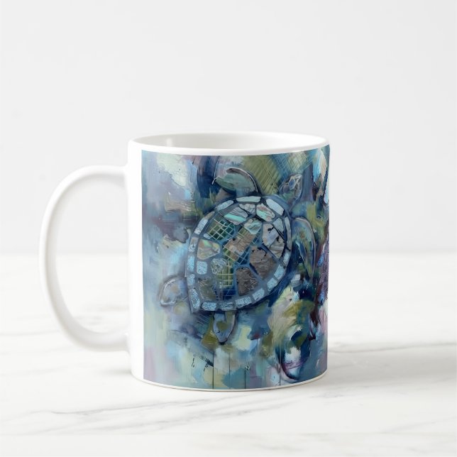 Mug Tortue Abstraite (Gauche)