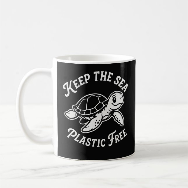 Mug Tortue amoureuse de l'océan éco-responsable Faune  (Gauche)