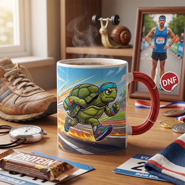 Mug Tortue Athlétique Sprinteur Rapide Coureur (Créateur téléchargé)