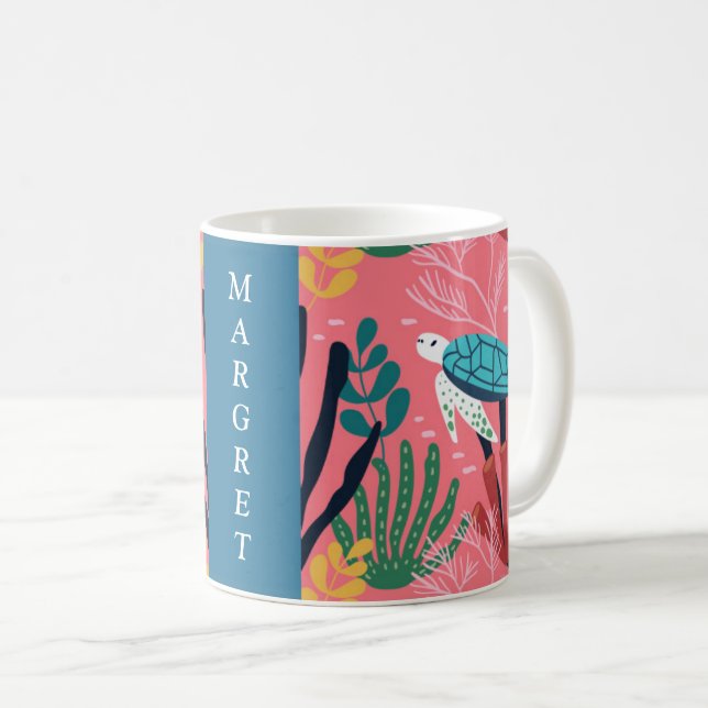 Mug Tortue bleue (Devant droit)