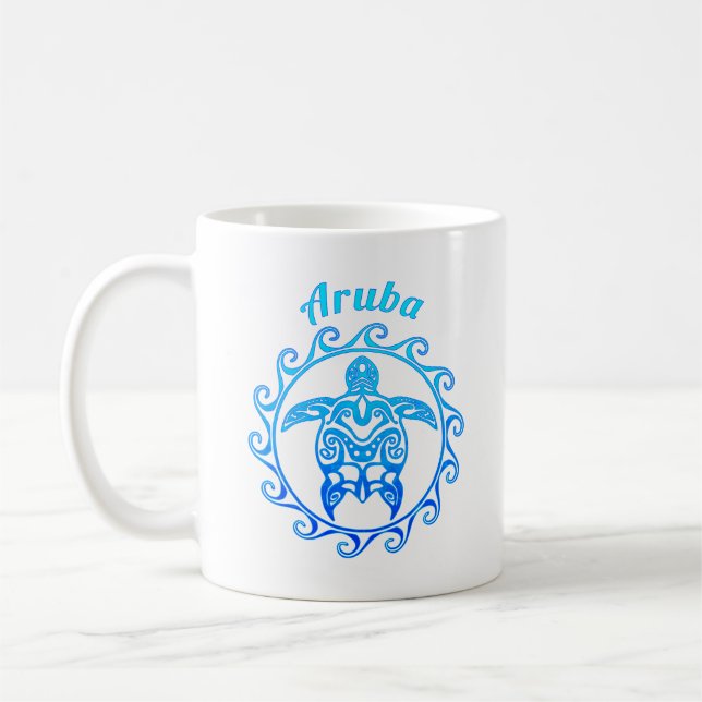 Mug Tortue bleue Aruba (Gauche)