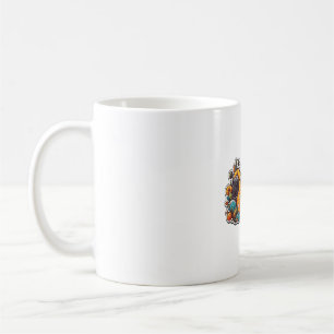 Mug Tortue Colorée Drôle Sur Un Scooter