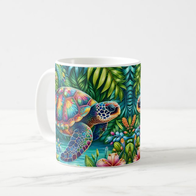 Mug Tortue de mer botanique (Devant gauche)