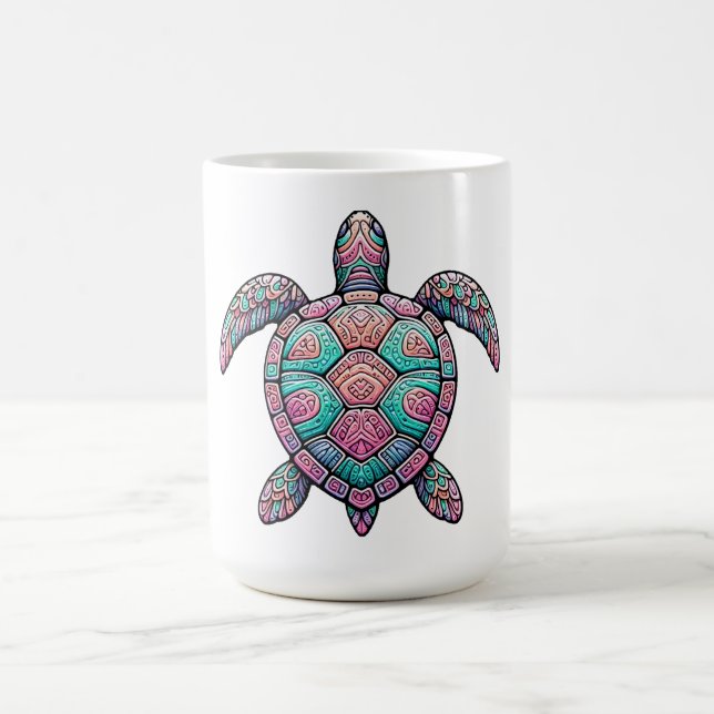 Mug Tortue de mer colorée (Centre)