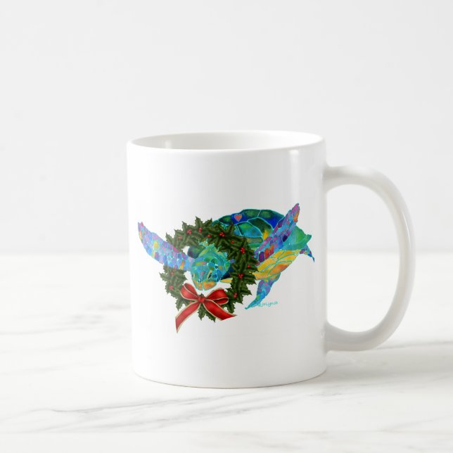 Mug Tortue de mer de Noël (Droite)