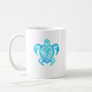 Mug Tortue de mer Hawaïenne de la tribu bleu océanique
