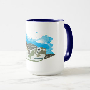 Mug Tortue de mer nageant 