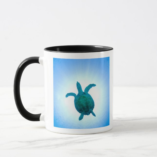 Mug Tortue de mer nageant sous l'eau (Gauche)
