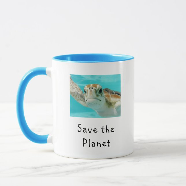 Mug Tortue de mer Sauvegarder la Planète (Gauche)