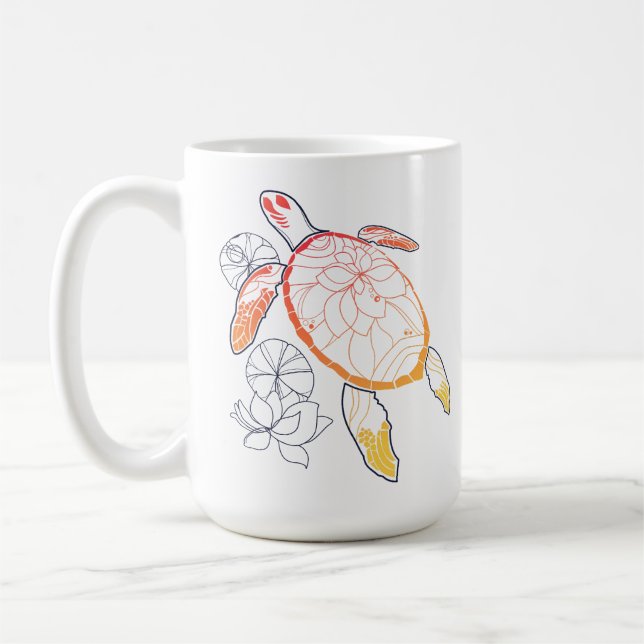 Mug Tortue de mer Sunburst (Gauche)