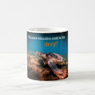 Mug Tortue De Mer Tranquille Relaxant Sur Le Plancher