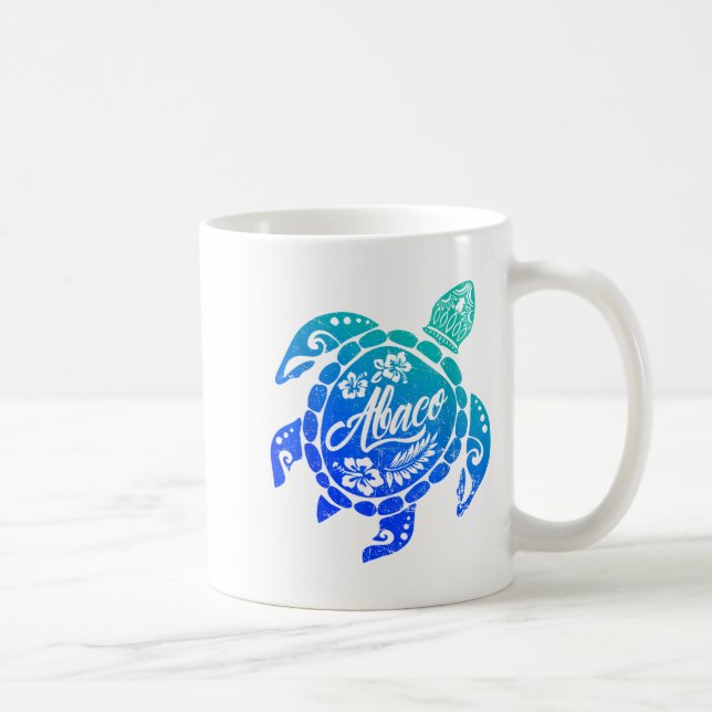 Mug Tortue de mer tribale d'Abaco Vacances à la plage  (Droite)